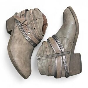 Western Grunge Ankle Booties sz 8